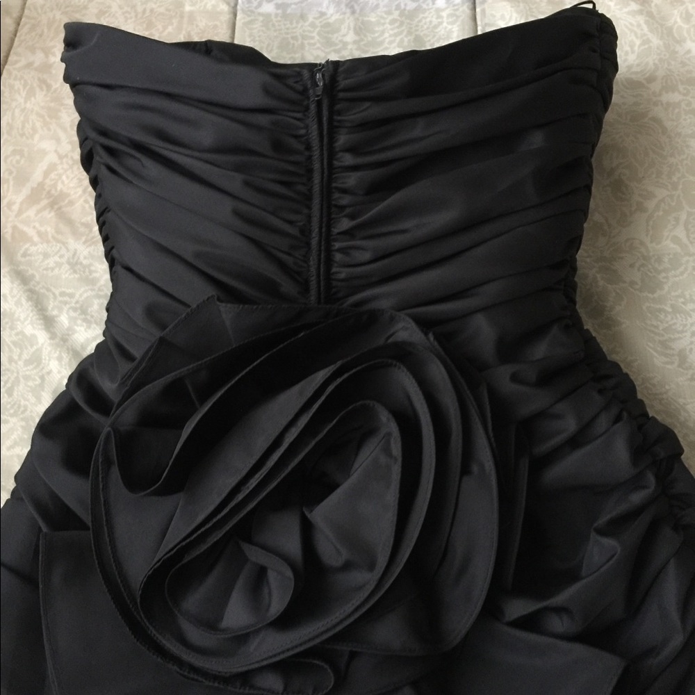 PLEATED  STRAPLESS COCKTAIL DRESS - Picture 10 of 13
